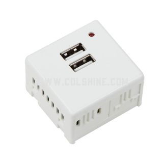 Italian style wall socket with 2USB port