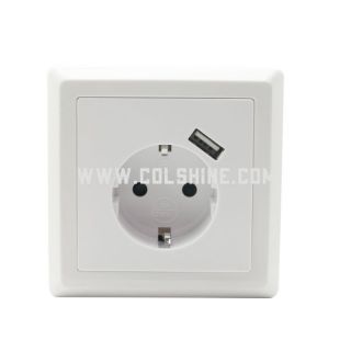 European socket with a USB port 2.1A