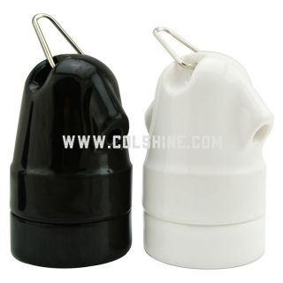 Twin entry E27 ceramic lampholder